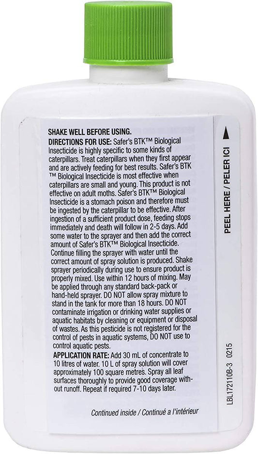 Safer's 17-2110CAN Safer's 17-2110CAN BTK Caterpillar Killer 100mL Concentrate