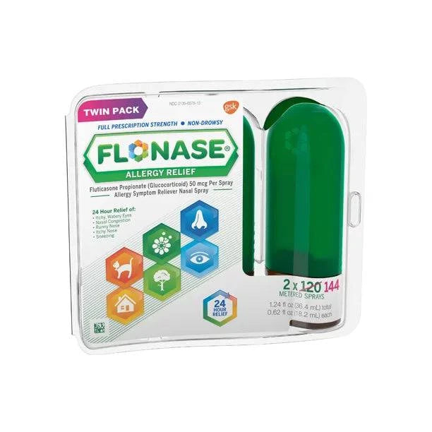 Flonase Allergy Relief Nasal Spray Twin Pack 2 X 144 - Zecoya