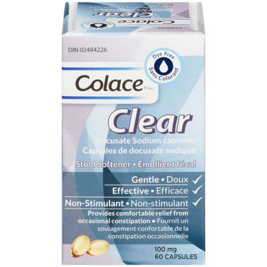 Docusate Sodium Capsules Stool Softener Clear